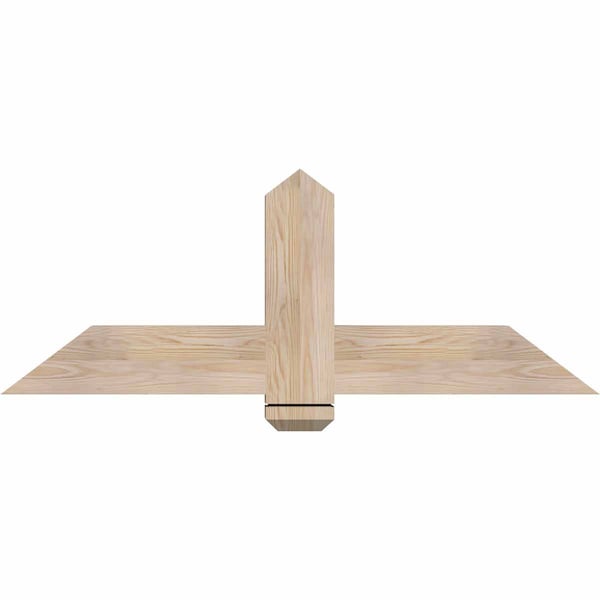 Ekena Millwork Eugene Smooth Timber Gable Bracket, Douglas Fir, 48"W x 18"H x 3 1/2"D x 5 1/2"F, 9/12 Pitch GBW048X18X0406EUG00SDF - main